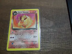 Dark Flareon Pokemon TCG WOTC Team Rocket NON- Holo Rare Card 35/82 LP - Image 1