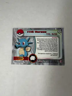 Horsea #116 - Topps Chrome Series 2 Pokemon Card FOIL - Image 2