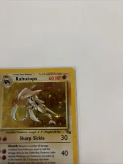 Kabutops 9/62 Fossil Holo Rare Vintage WOTC Pokemon Card. LP++. - Image 3