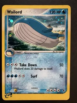 Pokemon Card TCG Wailord EX Ruby & Sapphire Holo Rare 14/109 - NM - Image 1