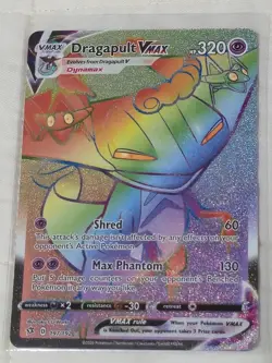 Pokemon Card Dragapult VMAX 197/192 Rebel Clash Full Art Secret Rainbow Rare - Image 1
