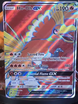 Pokemon Ho-Oh GX TCG Card 131/147 Full Art Ultra Rare Burning Shadows - Image 2