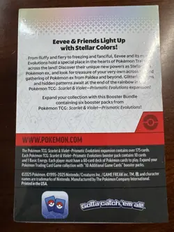 2025 Prismatic Evolutions - Pokemon Booster Bundle - Collectible Cards - 6 Packs - Image 2