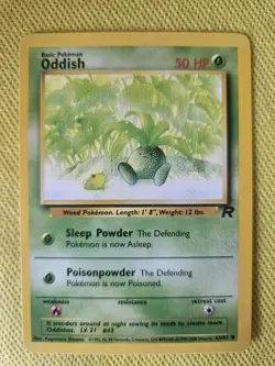 Oddish 63/82 1st Edition Team Rocket Common Pokemon Card - Image 3