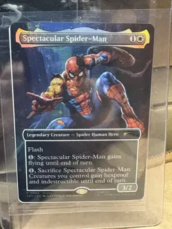 SPECTACTULAR SPIDER-MAN Magic the Gathering Card Only From Marvel Legends - Image 1