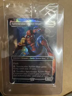 SPECTACTULAR SPIDER-MAN Magic the Gathering Card Only From Marvel Legends - Image 2