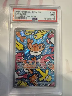 Pokemon TCG Tatsugiri Twilight Masquerade Illustration Rare Card 186/167 PSA 9 - Image 1