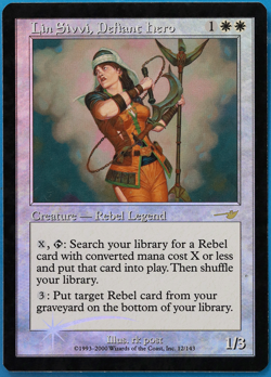 Lin Sivvi, Defiant Hero FOIL Nemesis HP/DAMAGED CARD (506278) ABUGames - Image 1