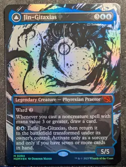 Jin-Gitaxias - Borderless Showcase Foil - Phyrexia All Will Be One (MTG) - Image 1