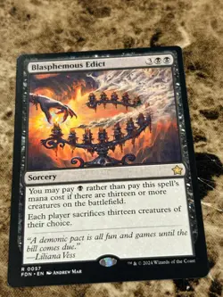 BLASPHEMOUS EDICT Magic MTG Foundations - Image 1
