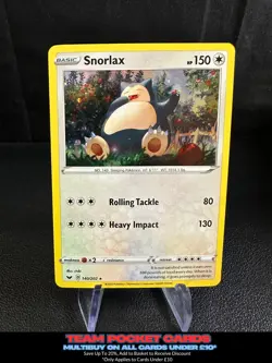 Snorlax 140/202 Cosmos Holo, Sword & Shield, Pokemon, LP - Image 1