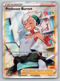 Pokemon TCG Professor Burnet Silver Tempest Trainer Gallery TG26/TG30 - Image 1