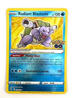 Pokemon Go TCG - Radiant Blastoise 018/078 Holo 2022 - Image 1