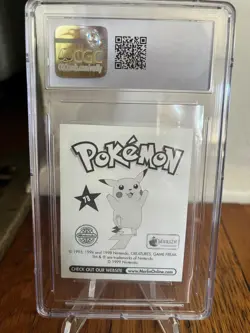 1998 Pokemon MERLIN SERIES 1 Rapidash Sticker 78 Graded CGC Mint 9 - Image 2