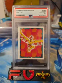 1999 POKEMON MERLINS 146 MOLTRES STICKER PSA 10 GEM MT - Image 1