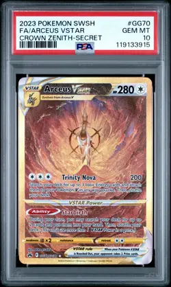 2023 POKEMON SWORD & SHIELD CROWN ZENITH SECRET FULL ART/ARCEUS VSTAR PSA 10 - Image 1