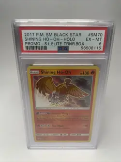 2017 Pokemon Shining Legends Elite Trainer Box Shining Ho-Oh #SM70 PSA 6 - Image 1