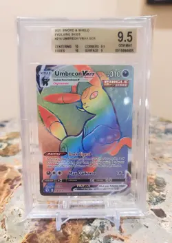 2021 Pokemon Sword Shield Evolving Skies Umbreon VMAX SCR 214/203 BGS 9.5 GEM 💎 - Image 1