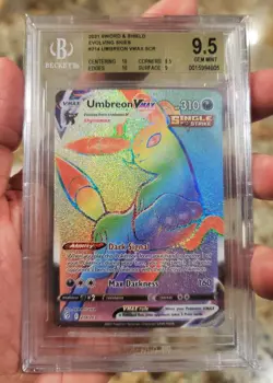 2021 Pokemon Sword Shield Evolving Skies Umbreon VMAX SCR 214/203 BGS 9.5 GEM 💎 - Image 3