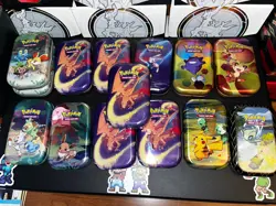 pokemon kanto power mini tin charizard. EMPTY Tins LOT 151 Shining Fates - Image 1