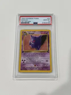Pokemon Fossil Gengar 1st Edition #20/62 PSA 10 - Image 1