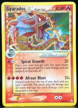 Gyarados (Shiny Red) GOLD STAR 102/110 EX Holon Phantoms 2006 Pokemon Nintendo - Image 1