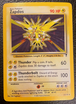 Pokemon TCG - Zapdos 19/110 Legendary Collection (2002) - Holo Rare LP - Image 1