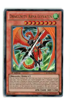 DRAGUNITY ARMA LEYVATEN SDDL-EN001 1st EDITION Yugioh TCG HP - Image 1