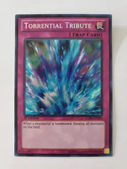 Yugioh - Torrential Tribute (LCJW-EN294) - Secret - 1st - NM - Image 1
