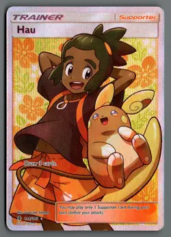 Hau (Full Art) 144/145 SM - Guardians Rising Pokemon Card - Image 1