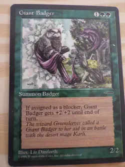 Magic: the Gathering Giant Badger LOT OF 6 CARDS HarperPrism promo 1995 - Image 2