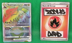 Pokemon TCG Silver Tempest Regidrago Vstar 201/195 Secret Rare & Bonus Card - Image 1