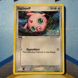 Pokemon Jigglypuff TCG Reverse Holo Stamped Card 53/100 EX Crystal Guardians LP - Image 1