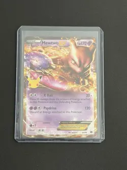 Pokemon Mewtwo EX Celebrations Classic Collection Holo Ultra Rare Card - Image 1