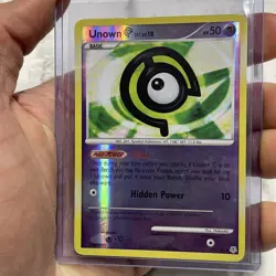 Pokemon Card Unown C Reverse Holo 67/130 Diamond & Pearl LP+ Uncommon Nintendo - Image 1