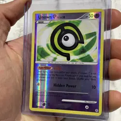 Pokemon Card Unown C Reverse Holo 67/130 Diamond & Pearl LP+ Uncommon Nintendo - Image 2