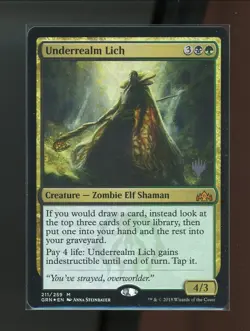 MTG Underrealm Lich FOIL Guilds of Ravnica Pack Promo 211/259 - Image 1