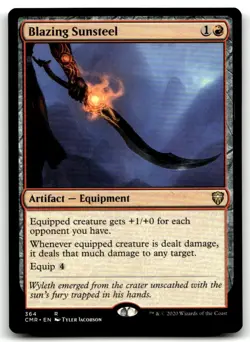 MTG Blazing Sunsteel R Commander Legends 364 LP - Image 1