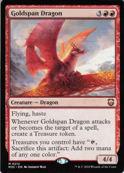 MTG Goldspan Dragon (212) | NM | Commander: Modern Horizons 3 {M3C} - Image 1