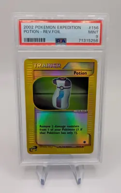 PSA 9 Mint Potion #156 Reverse Holo Foil 2002 Pokemon Expedition - Image 1