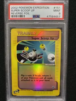 2002 Pokemon Expedition Super Scoop Up Reverse Foil 151/165 PSA 9 Mint - Image 1