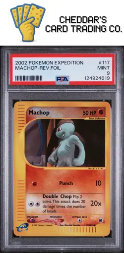 2002 Pokemon Expedition Machop-Rev.Foil #117 PSA 9 (New Cert!) - Image 1