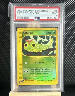 PSA 9 Caterpie 96/165 Reverse Holo 2002 Pokemon Expedition WOTC Vintage - Image 1