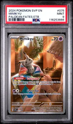 2024 POKEMON SVP EN-SV BLACK STAR PROMO #075 MIMIKYU PSA 9 - Image 1