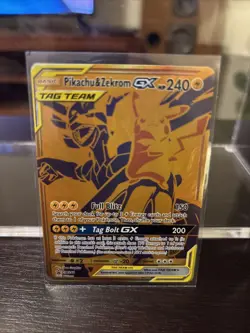 Pokemon Pikachu & Zekrom GX TCG Sun & Moon SM248 Holo - Image 4