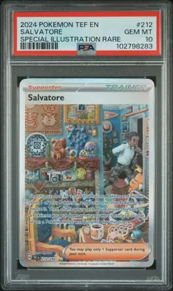 2024 POKEMON TEF EN-TEMPORAL FORCES SPECIAL ILLUSTRATION RARE SALVATORE PSA 10 - Image 1