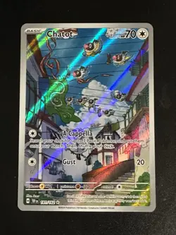 Chatot 181/162 Pokemon Temporal Forces Illustration Rare Full Art Holo Near Mint - Image 1