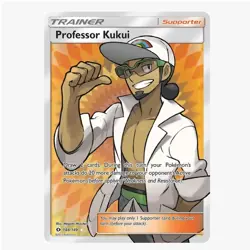 Pokemon Professor Kukui (Full Art) 148/149 Sun Moon Base Set Holo - Image 1