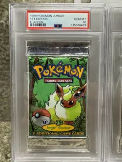 PSA 10 1st Edition Jungle Booster Pack (Full Art Set) 1999 Pokemon! Sequential! - Image 2