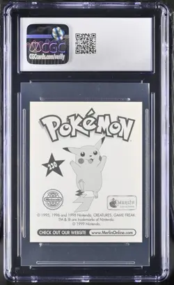 1998 Wartortle Pokemon Merlin Stickers #230 CGC 10 Graded Low Pop - Image 2